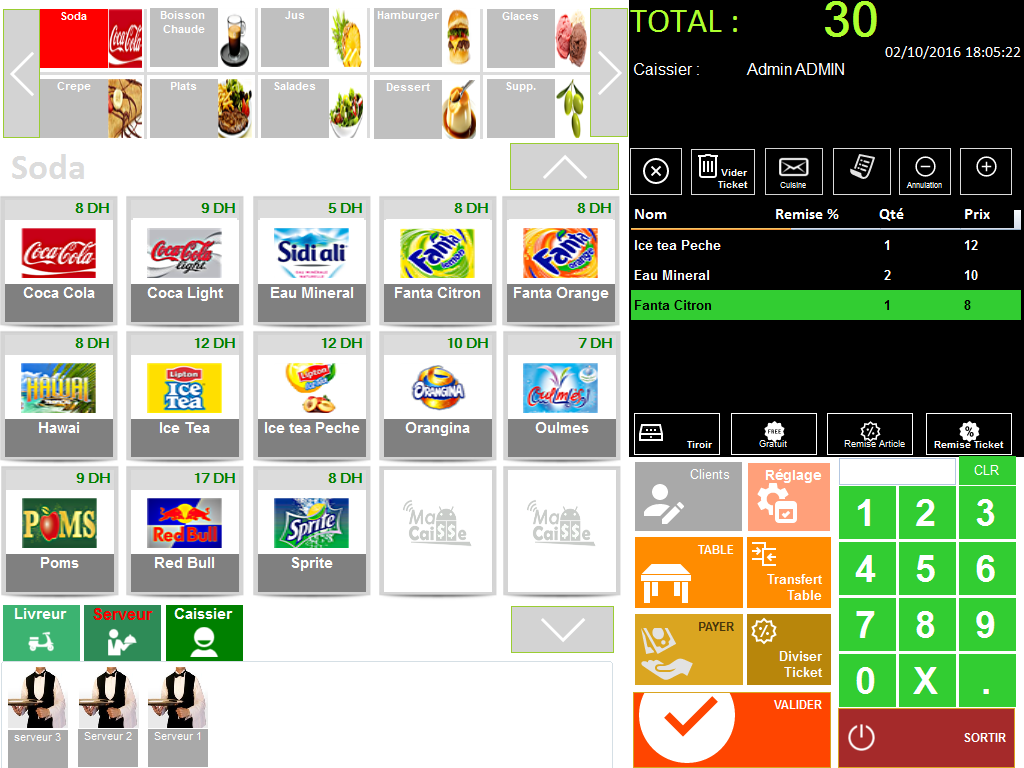 Ma caisse Logiciel de Gestion Café Restaurant — vue 2